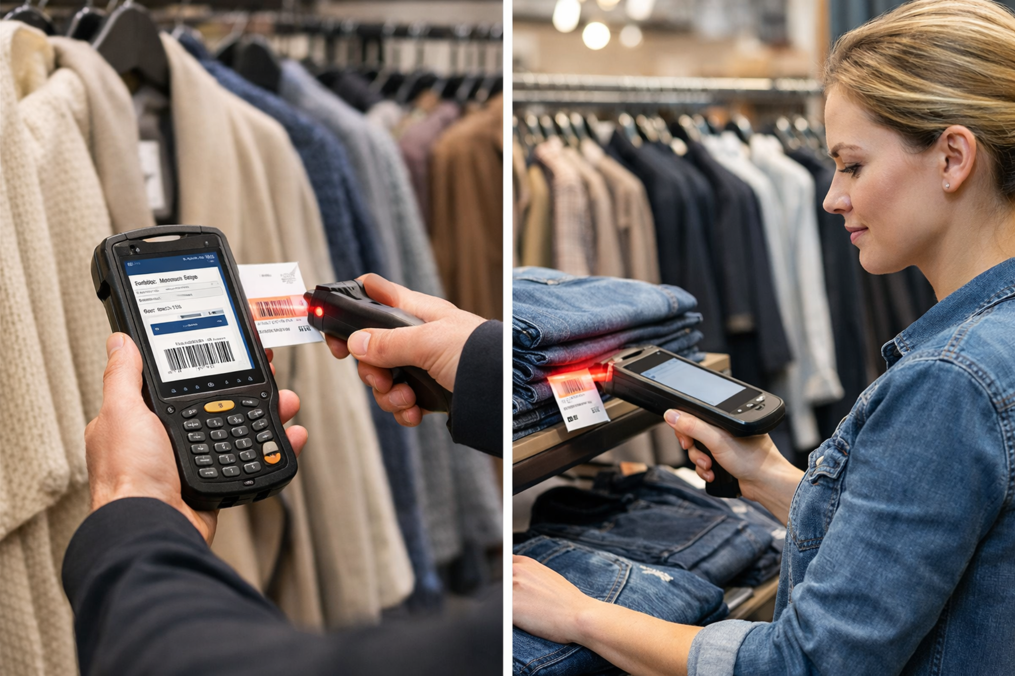 Inventaire textile en boutique