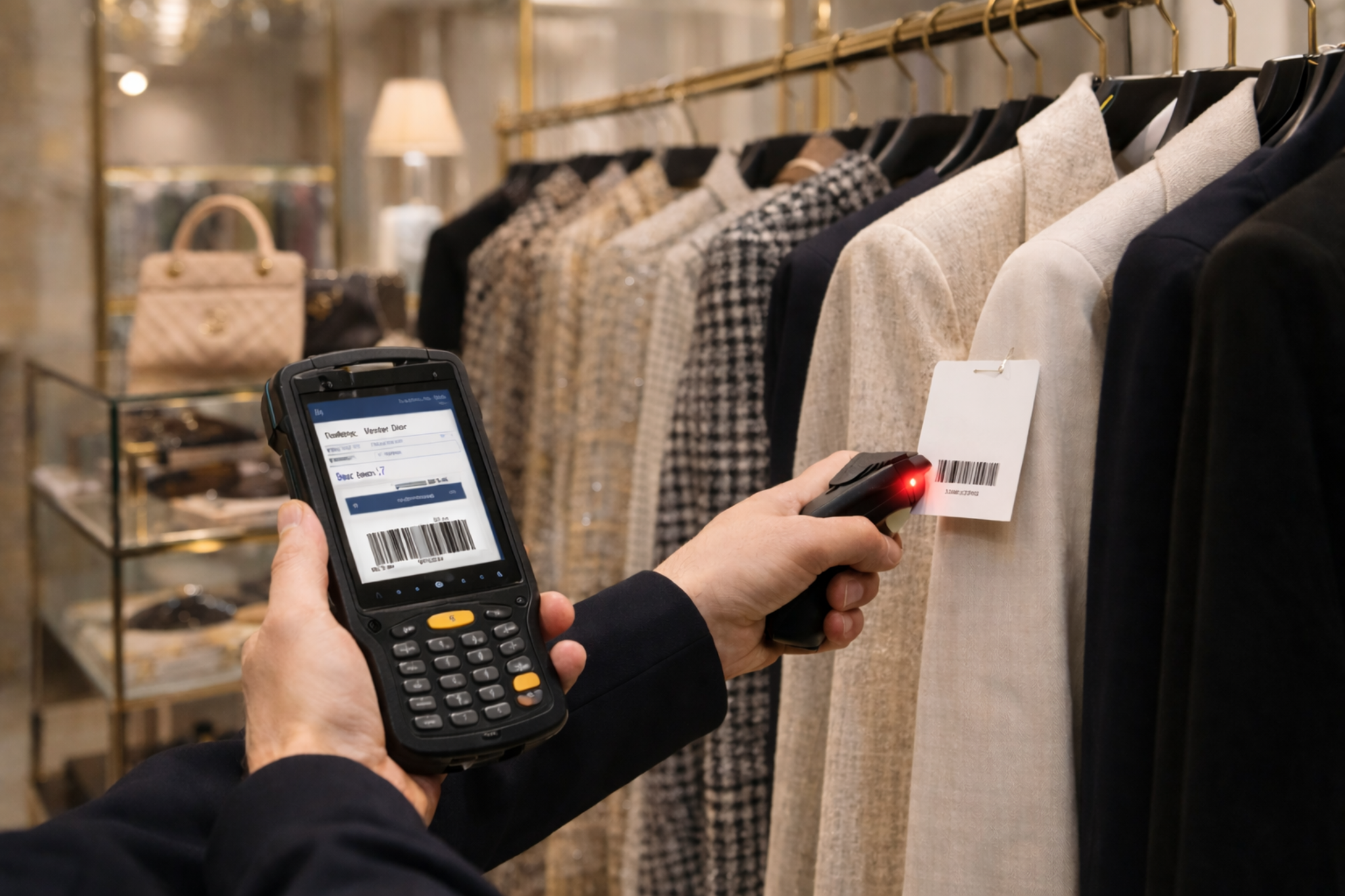 Scanner d'inventaire en boutique premium